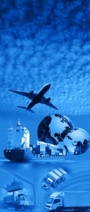 Collage with clouds on deep blue sky and airplane, (c) Fotolia.com, Sapsiwai, 19966678