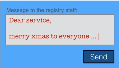 mockup dialogbox with message "Merry Xmas"